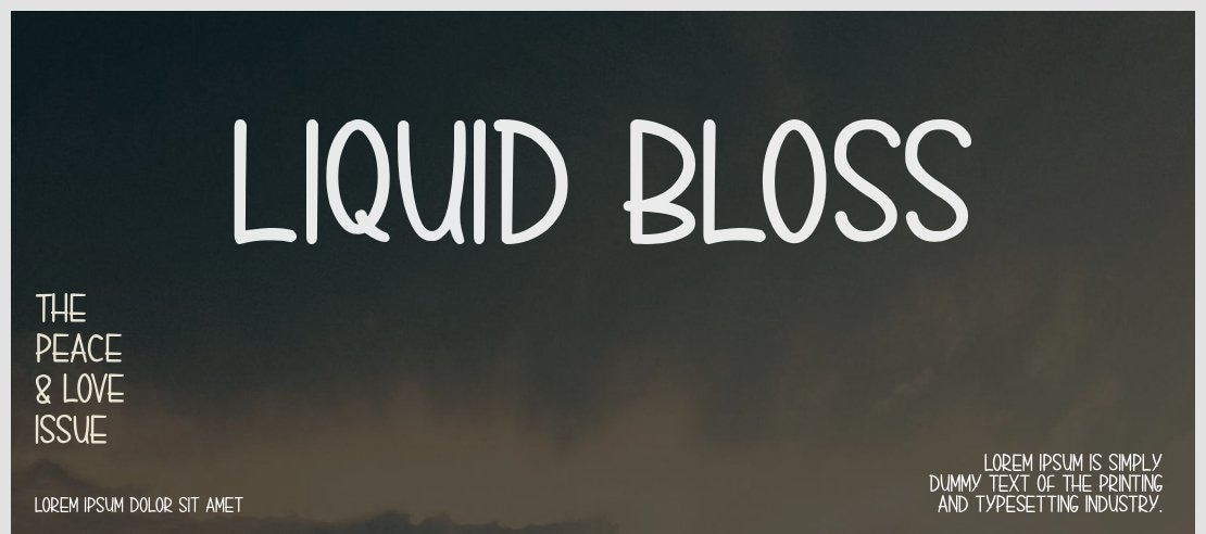 LIQUID BLOSS Font