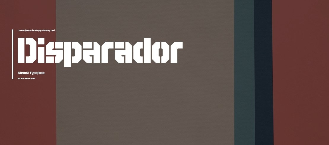 Disparador Stencil Font