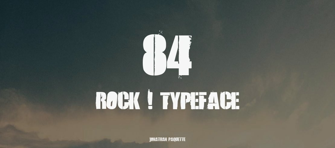 84 Rock ! Font