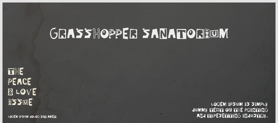 Grasshopper Sanatorium Font