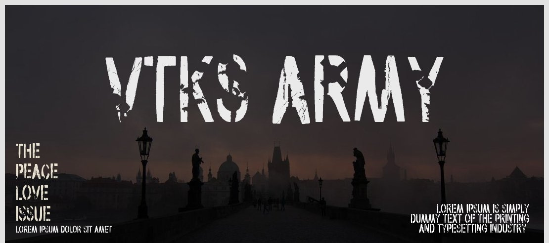 VTKS Army Font Family