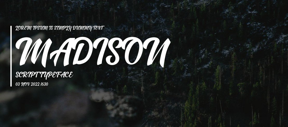 Madison Script Font