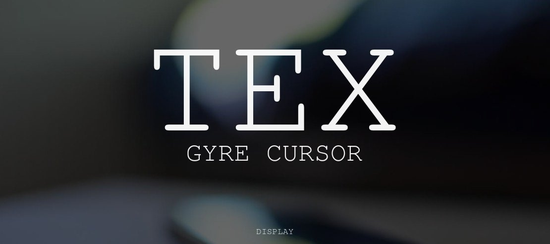 TeX Gyre Cursor Font Family
