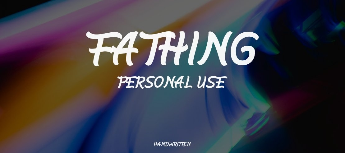 Fathing Personal Use Font