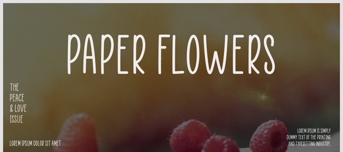 Paper Flowers Font