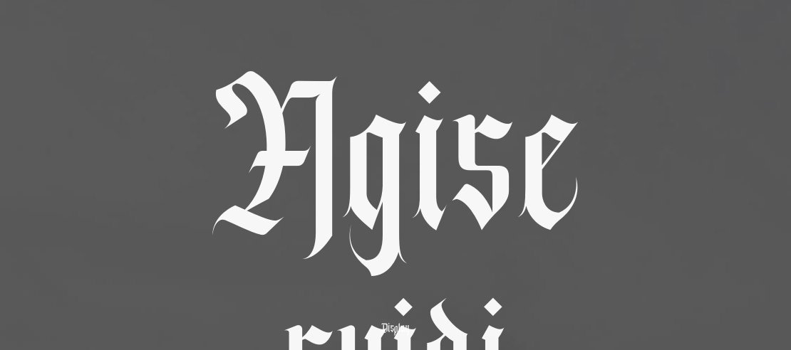 Agise rujdi Font