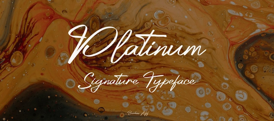 Platinum Signature Font