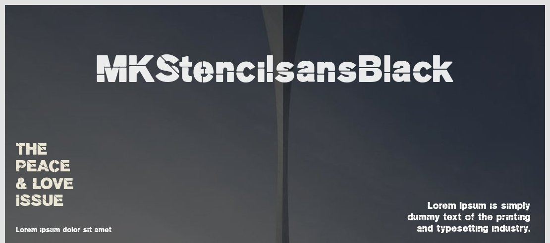 MKStencilsansBlack Font