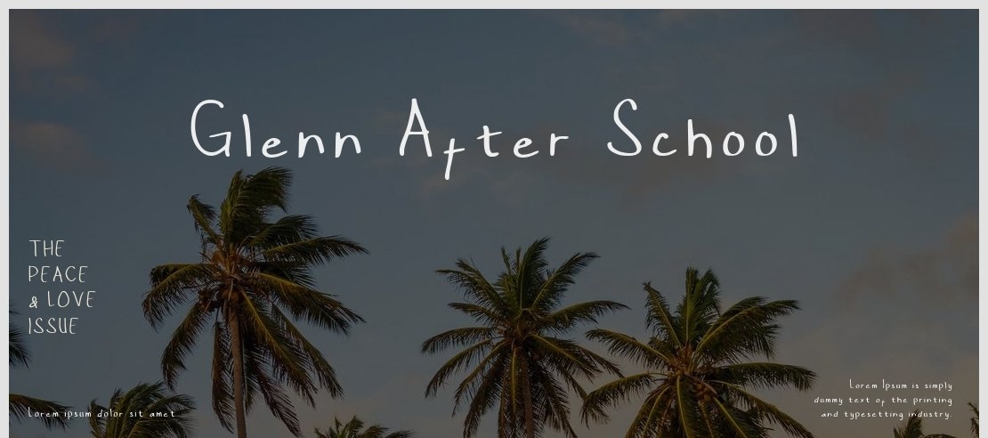 Glenn After School Font