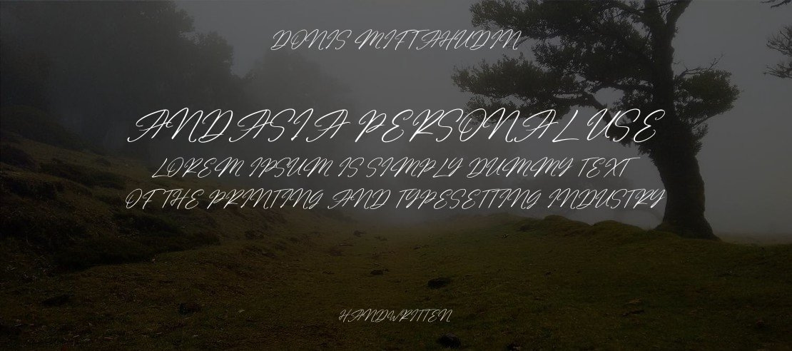 Andasia Personal Use Font