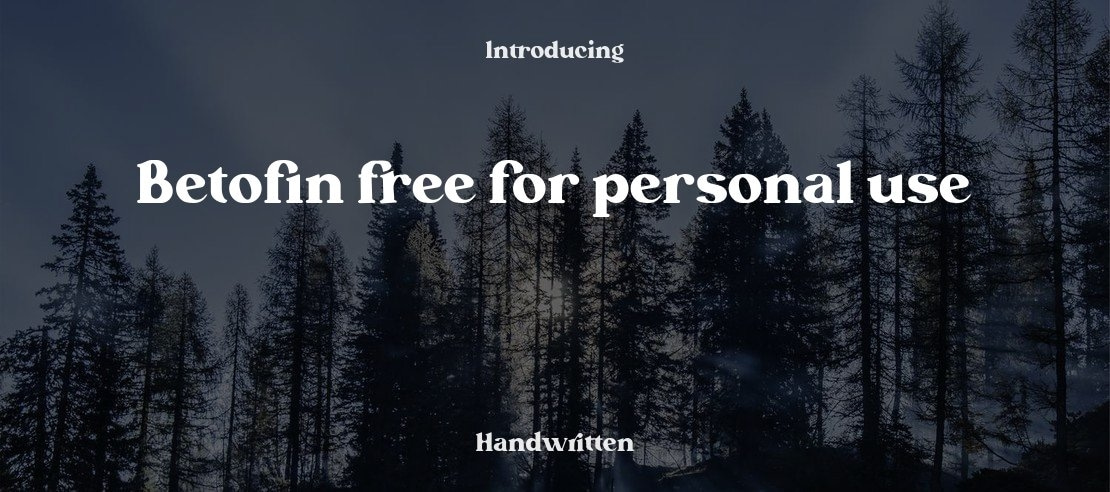 Betofin free for personal use Font