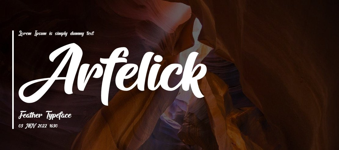 Arfelick Feather Font