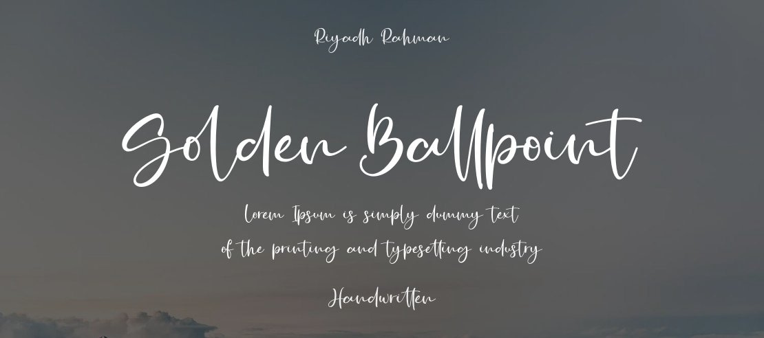 Golden Ballpoint Font