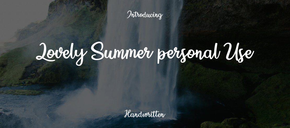 Lovely Summer personal Use Font