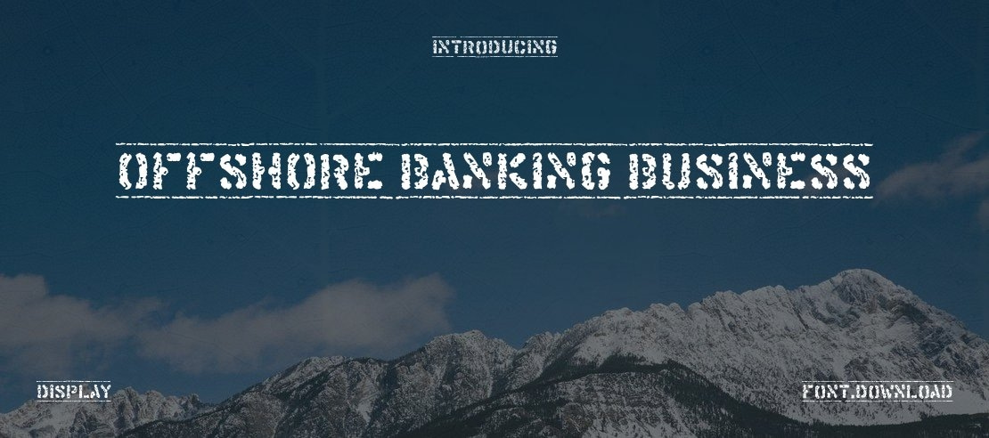 Offshore Banking Business Font