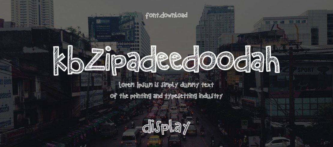 KBZipaDeeDooDah Font