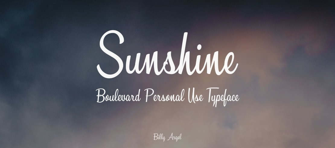 Sunshine Boulevard Personal Use Font