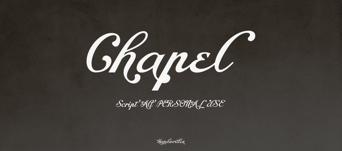 Chapel Script Alt PERSONAL USE Font Family