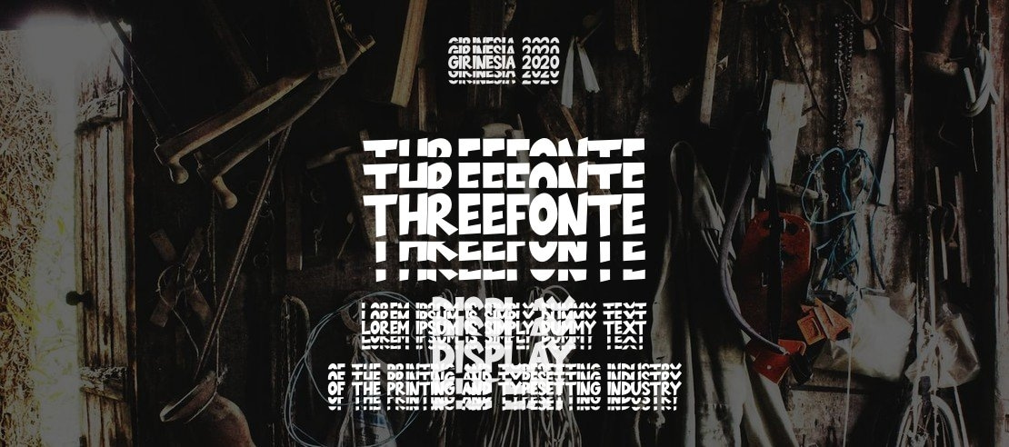 THREEFONTE Font