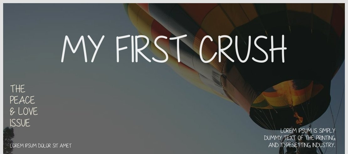 My First Crush Font Family