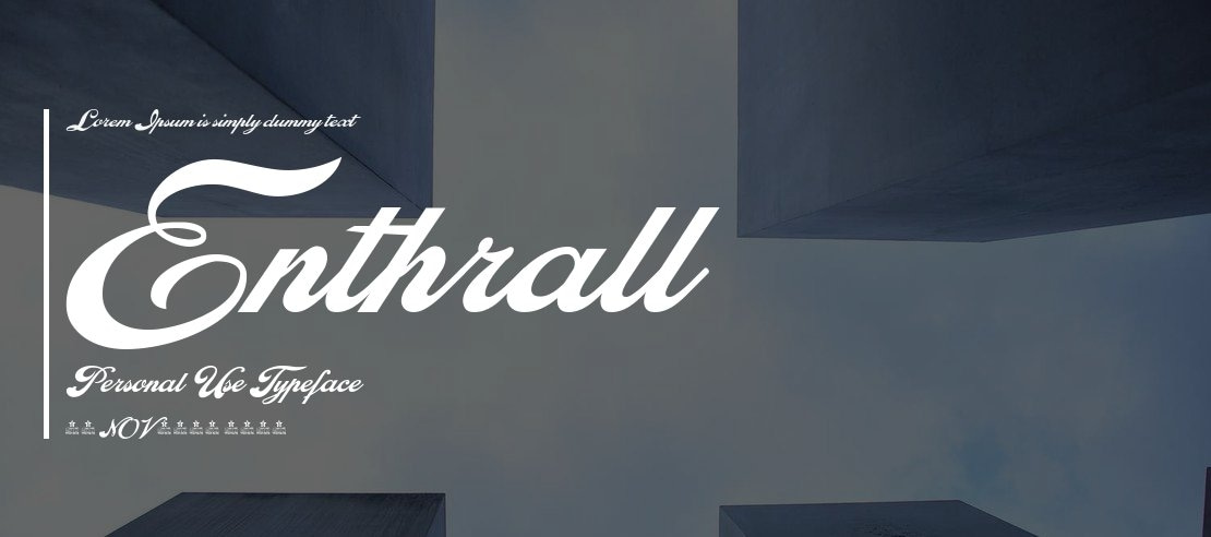 Enthrall  Personal Use Font Family