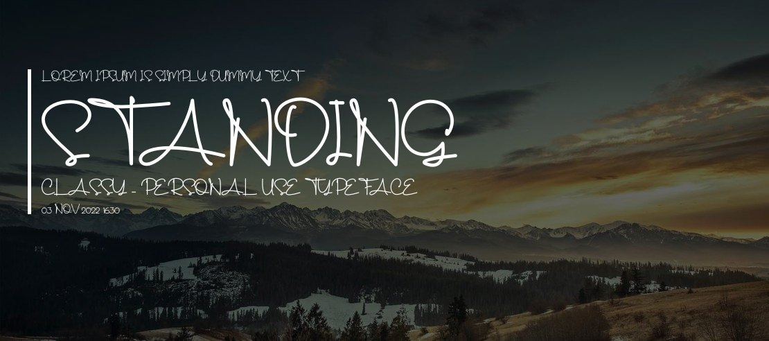 Standing Classy - Personal Use Font