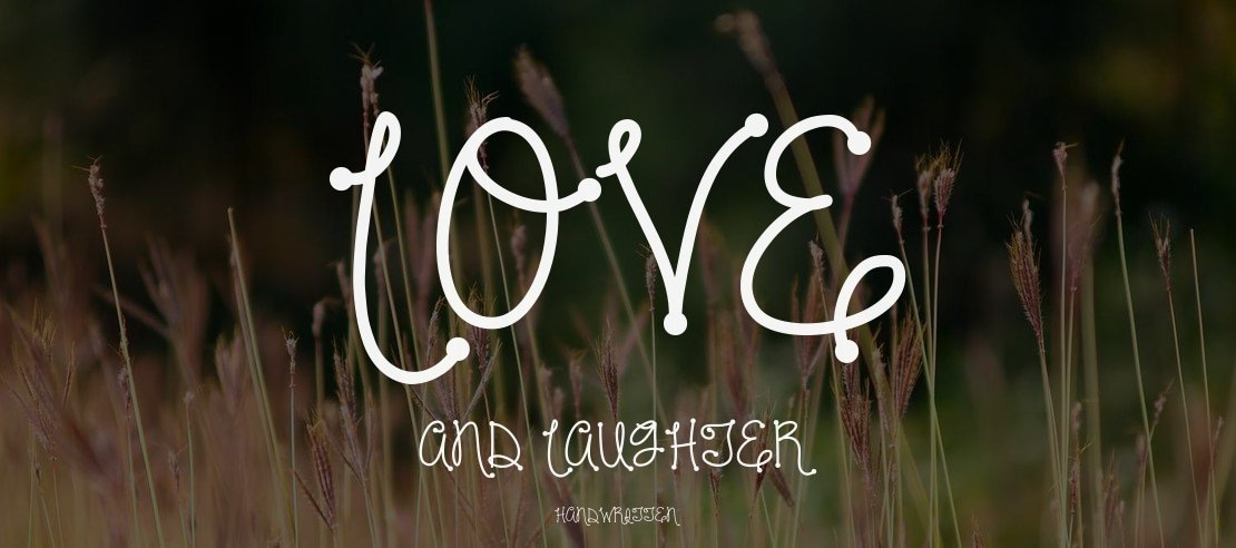 Love and laughter Font