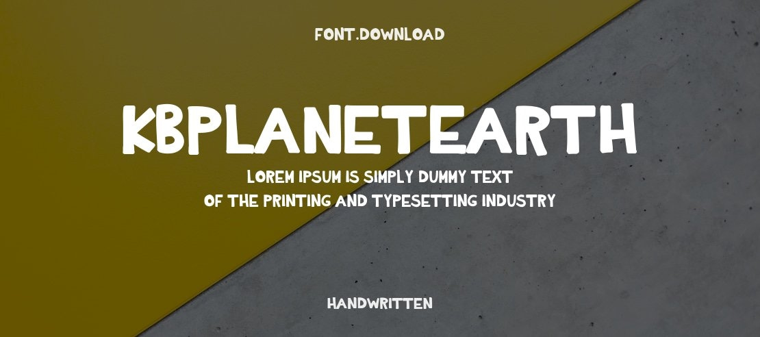 KBPlanetEarth Font