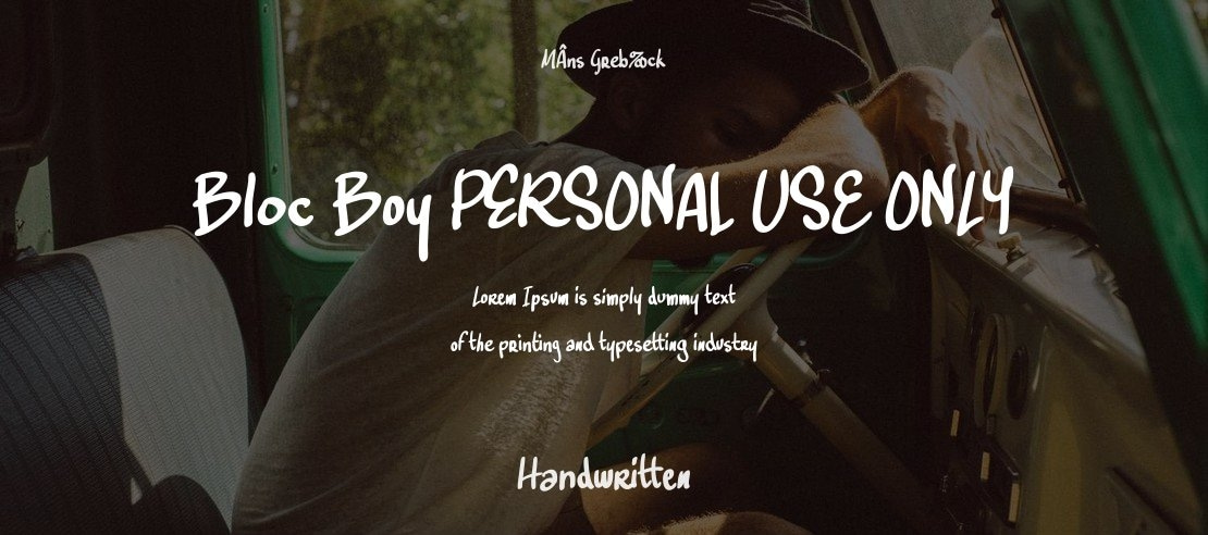 Bloc Boy PERSONAL USE ONLY Font