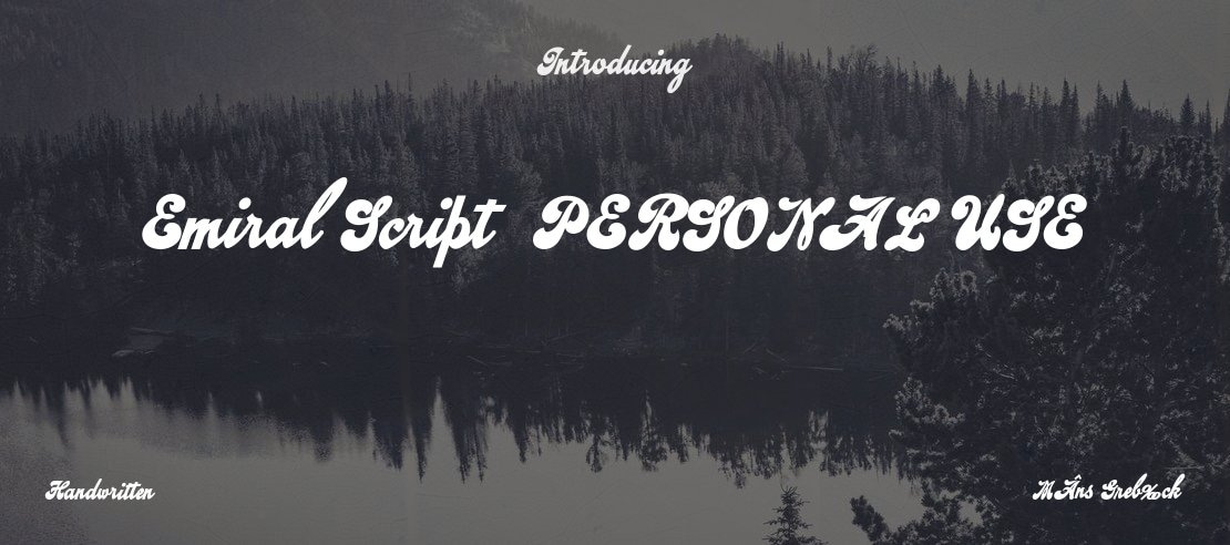 Emiral Script  PERSONAL USE Font Family