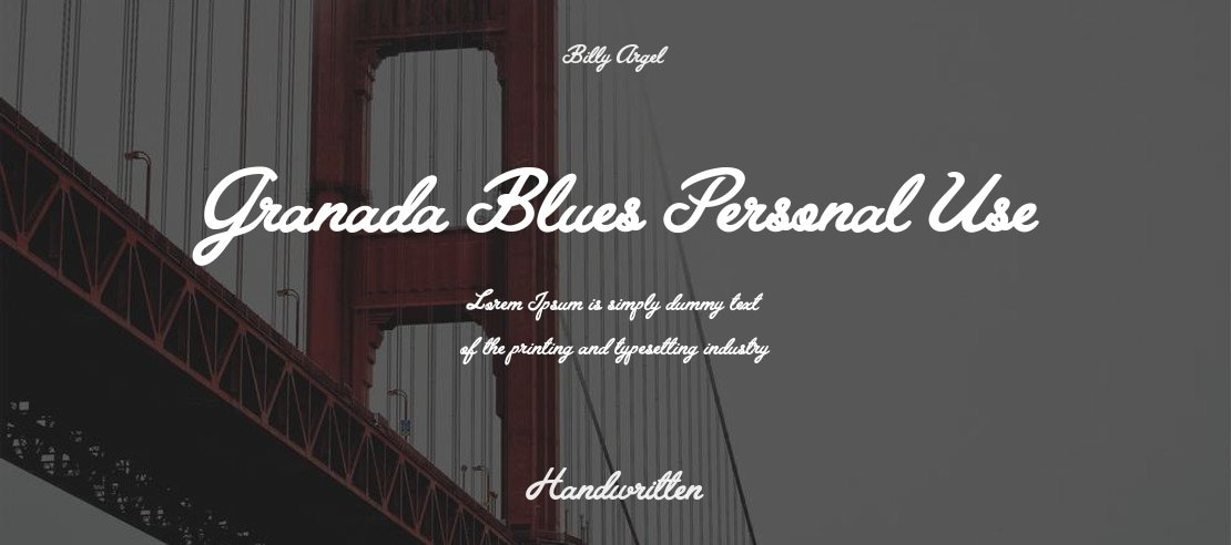 Granada Blues Personal Use Font