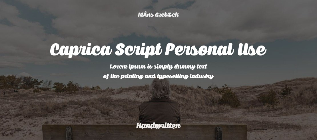 Caprica Script Personal Use Font Family