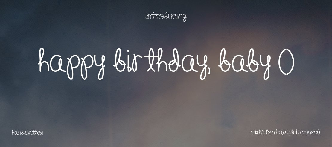 Happy Birthday, Baby () Font Family