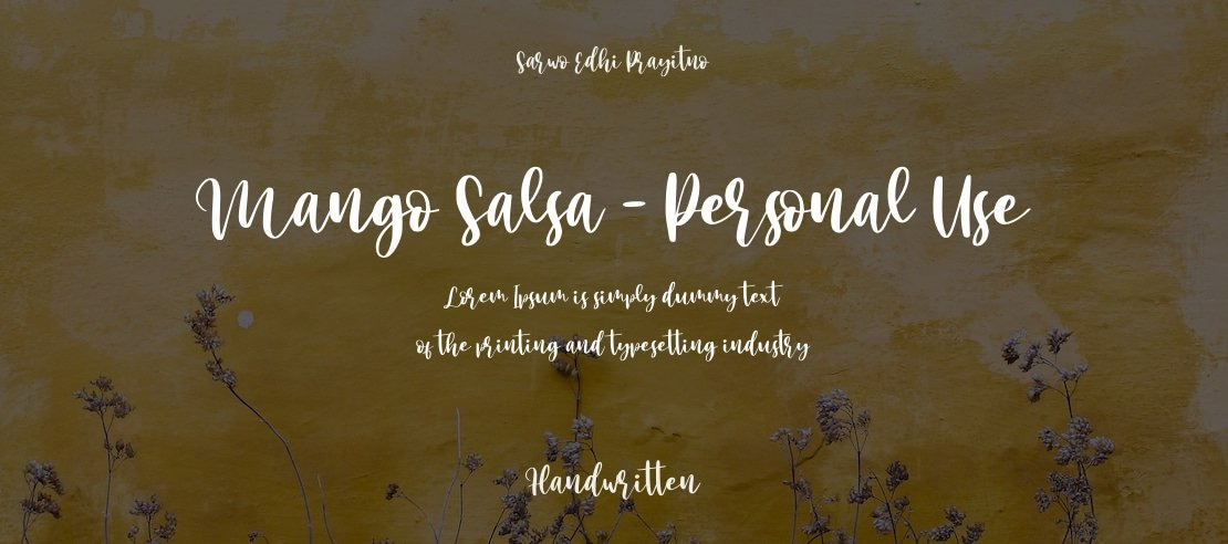 Mango Salsa - Personal Use Font
