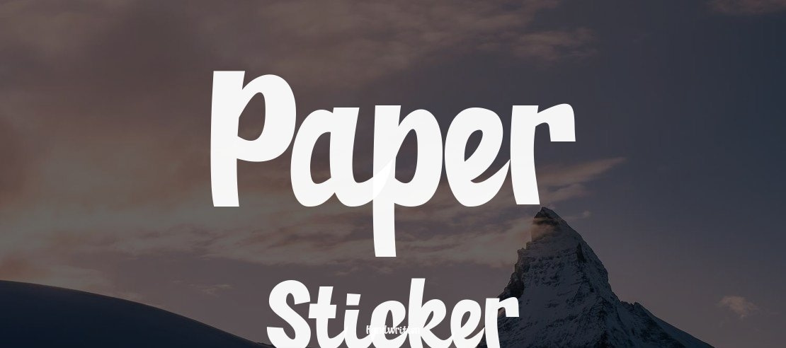 Paper Sticker Font