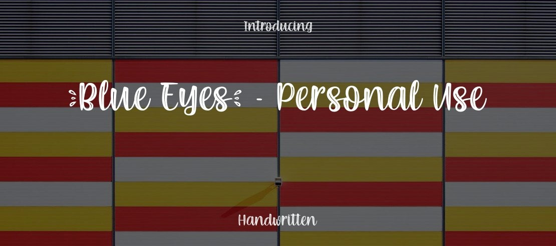 Blue Eyes - Personal Use Font