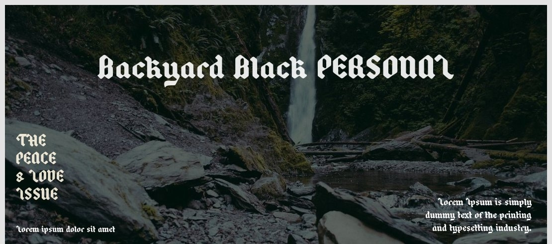 Backyard Black PERSONAL Font Family