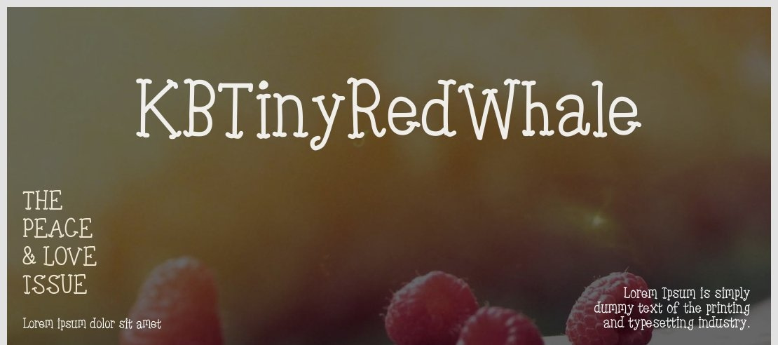 KBTinyRedWhale Font