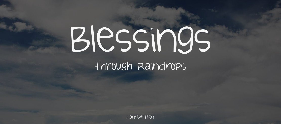 Blessings through Raindrops Font Family