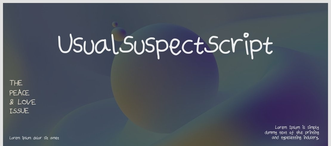 UsualSuspectScript Font