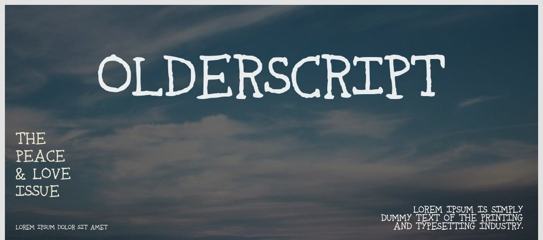 OlderScript Font