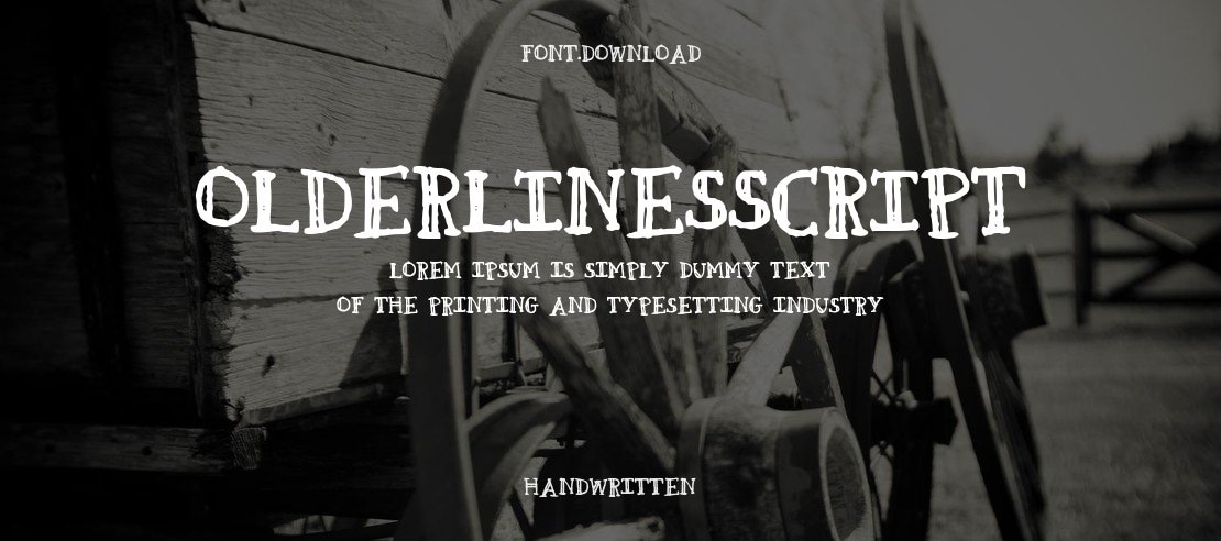 OlderLinesScript Font