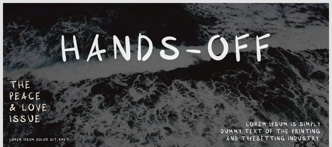 Hands-Off Font