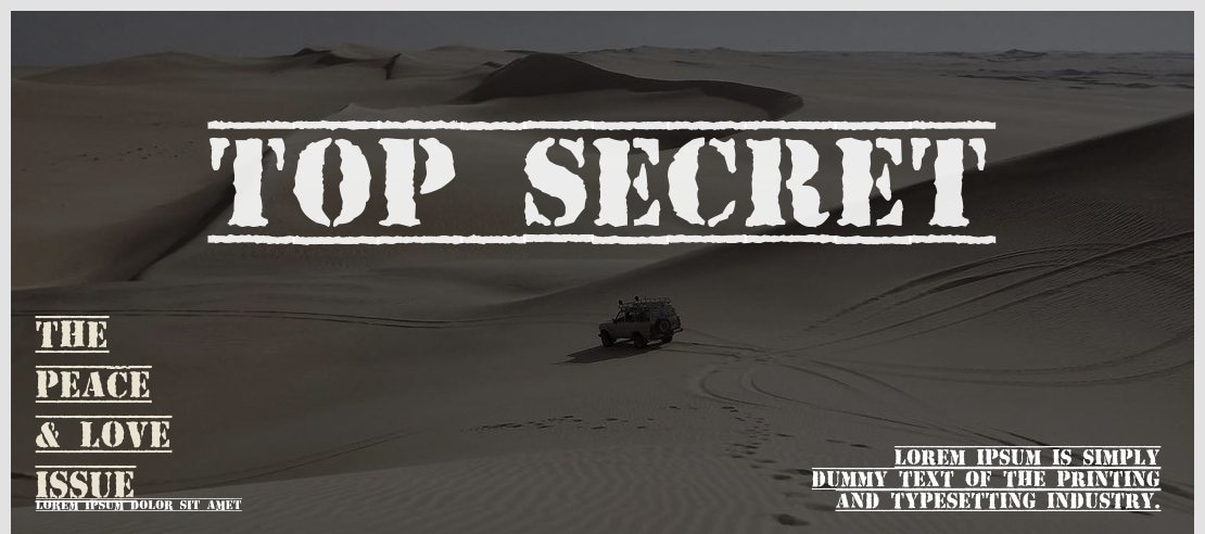 Top Secret Font