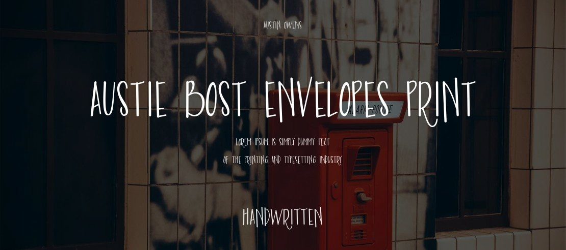 Austie Bost Envelopes Print Font