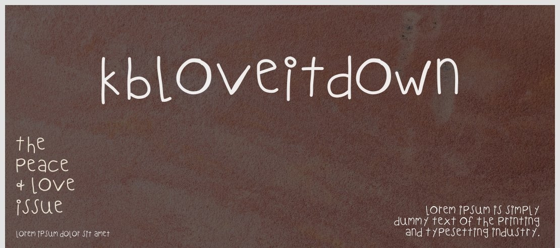 KBLOVEITDOWN Font