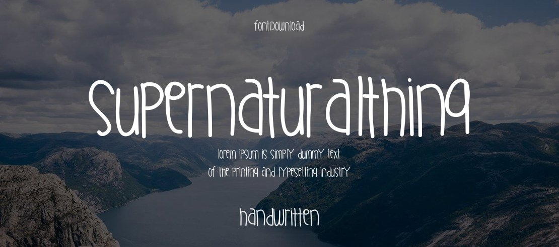 SupernaturalThing Font