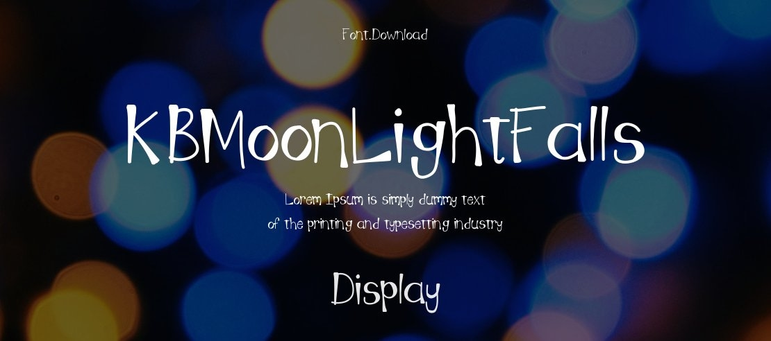 KBMoonLightFalls Font Family