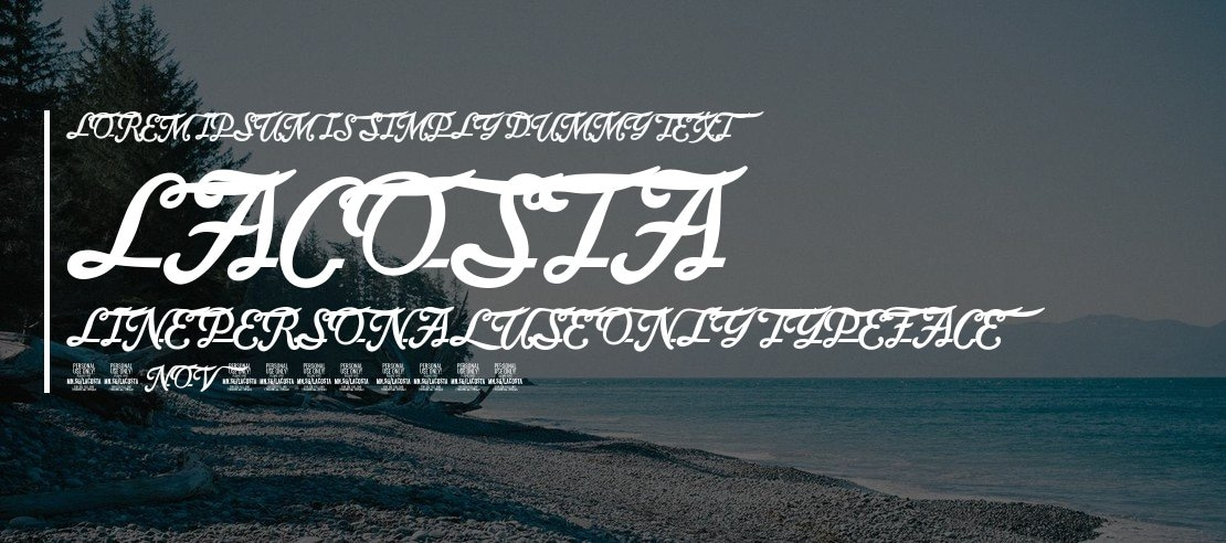 Lacosta Line PERSONAL USE ONLY Font Family