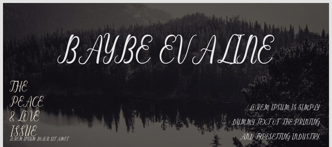 Baybe Evaline Font